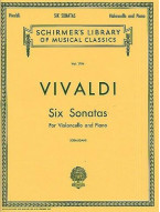 Antonio Vivaldi: Six Sonatas For Cello (noty na violoncello, klavír)