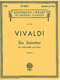 Antonio Vivaldi: Six Sonatas For Cello (noty na violoncello, klavír)