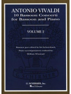 Antonio Vivaldi: 10 Bassoon Concerti For Bassoon And Piano Volume 2 (noty na fagot, klavír)