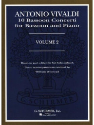 Antonio Vivaldi: 10 Bassoon Concerti For Bassoon And Piano Volume 2 (noty na fagot, klavír)