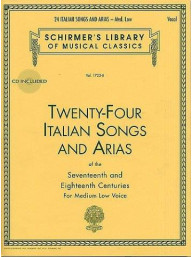 24 Italian Songs And Arias Of The 17th And 18th Centuries - Medium Low Voice (noty na zpěv, klavír) (+audio)