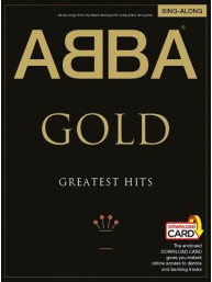 ABBA: Gold - Greatest Hits Singalong (noty na klavír, zpěv, akordy na kytaru) (+audio)
