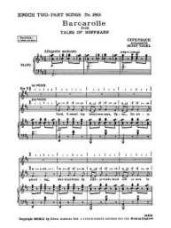Jacques Offenbach: Barcarolle (Tales Of Hoffmann) (noty na dvojhlasý zpěv, klavír) - SADA 5 ks