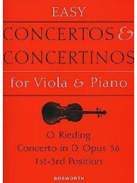 Oskar Rieding: Concerto In D Op.36 (Viola/Piano) (noty na violu, klavír)