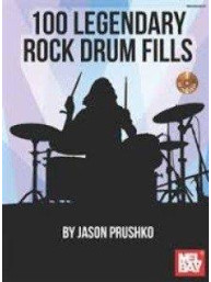 Jason Prushko: 100 Legendary Rock Drum Fills (noty na bicí) (+audio)