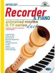 Animated Movies and TV Duets for Recorder And Piano (noty na zobcovou flétnu, klavír) (+audio)