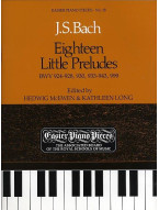 J.S. Bach: Eighteen Little Preludes (noty na cembalo, klavír)