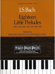 J.S. Bach: Eighteen Little Preludes (noty na cembalo, klavír)