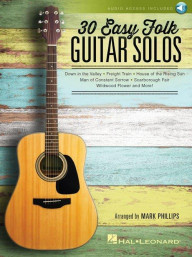 30 Easy Folk Guitar Solos (noty, tabulatury na kytaru) (+audio)