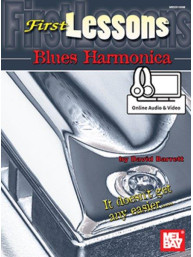 David Barrett: First Lessons Blues Harmonica (noty na harmoniku) (+audio & video)