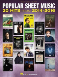 Popular Sheet Music 2014-2016 (noty na klavír, zpěv, akordy na kytaru)