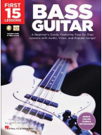 First 15 Lessons: Bass Guitar (noty, tabulatury na baskytaru) (+audio & video)