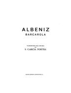 Isaac Albéniz: Barcarola (noty na kytaru)