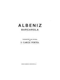 Isaac Albéniz: Barcarola (noty na kytaru)