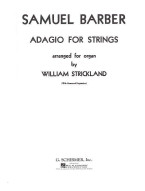 Samuel Barber: Adagio For Strings (noty na varhany)