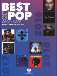 Best Of Pop 2016-2018 (noty na klavír, zpěv, akordy na kytaru)