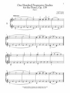 Carl Czerny: 100 Progressive Studies for the Piano, Op. 139 (noty na sólo klavír)