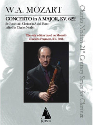 W. A. Mozart: Clarinet Concerto, K. 622 (noty na klarinet, klavír)