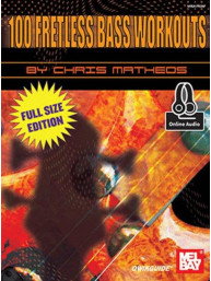 Chris Matheos: 100 Fretless Bass Workouts (noty, tabulatury na baskytaru) (+audio)