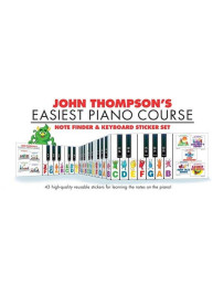 John Thompson's Easiest Piano Course Notefinder (nálepky na klavírní klávesy & vyhledávač not)