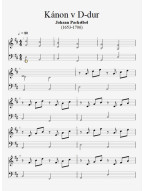 Johann Pachelbel: Kánon v D-dur (noty na snadný klavír)