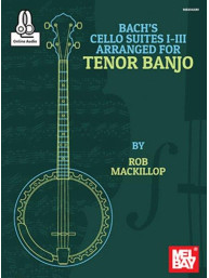Bach's Cello Suites I-III (noty, tabulatury na tenorové banjo) (+audio)