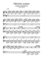 Ludwig van Beethoven: Měsíční sonáta (noty na snadný klavír)