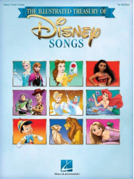 The Illustrated Treasury of Disney Songs (noty na klavír, zpěv, akordy na kytaru)