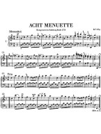 W. A. Mozart: Eight Minuets KV 315a (noty na klavír)