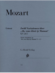 W. A. Mozart: 12 Variations On 'Ah, Vous Dirai-je Maman' K.265 (noty na klavír)