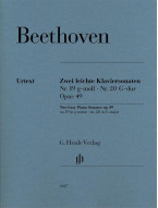 Beethoven: Two Easy Piano Sonatas Nos.19 And 20 Op. 49 (noty na klavír)