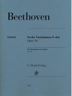 Beethoven: Six Variations in F major op. 34 (noty na klavír)