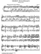 Beethoven: Seven Bagatelles Op. 33 (noty na klavír)