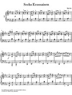 Beethoven: Ecossaises WoO 83 and WoO 86 (noty na klavír)