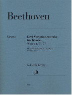 Beethoven: 3 Variation Works WoO 70, 64, 77 (noty na klavír)