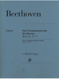 Beethoven: 3 Variation Works WoO 70, 64, 77 (noty na klavír)