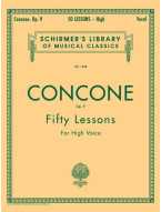 Joseph Concone: 50 Lessons, Op. 9 (noty na klavír, vysoký hlas)