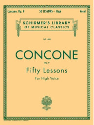 Joseph Concone: 50 Lessons, Op. 9 (noty na klavír, vysoký hlas)