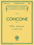 Joseph Concone: 50 Lessons, Op. 9 (noty na klavír, střední hlas)