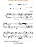 Franz Liszt: Final Years (noty na klavír)