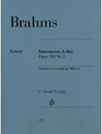 Johannes Brahms: Intermezzo A-dur (noty na klavír)