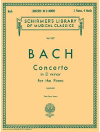 J.S. Bach: Keyboard Concerto In D Minor (noty na čtyřruční klavír)