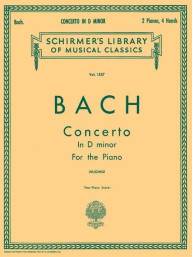 J.S. Bach: Keyboard Concerto In D Minor (noty na čtyřruční klavír)