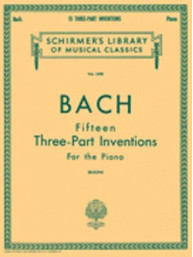 J.S. Bach: 15 Three-Part Inventions (noty na klavír)