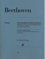 Beethoven: 5 Famous Piano Sonatas (noty na klavír)