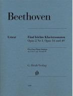 Beethoven: 5 Easy Piano Sonates (noty na klavír)