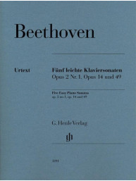 Beethoven: 5 Easy Piano Sonates (noty na klavír)