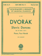 Antonín Dvořák: Slavonic Dances / Slovanské tance Op.72 Books 1 and 2 (noty na čtyřruční klavír)