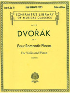 Antonín Dvořák: 4 Romantic Pieces For Violin And Piano (noty na housle, klavír)