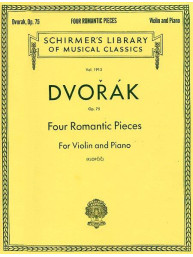Antonín Dvořák: 4 Romantic Pieces For Violin And Piano (noty na housle, klavír)
